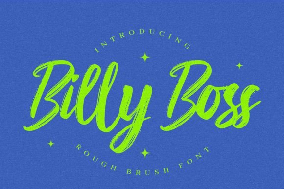 Billy Boss: A Rough Brush Display Font for Bold Branding
