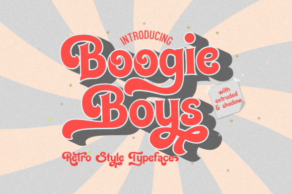 Boogie Boys: A Retro Display Font for Crafters