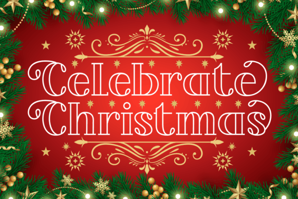 Celebrate Christmas: A Festive Display Font for Editorial Design