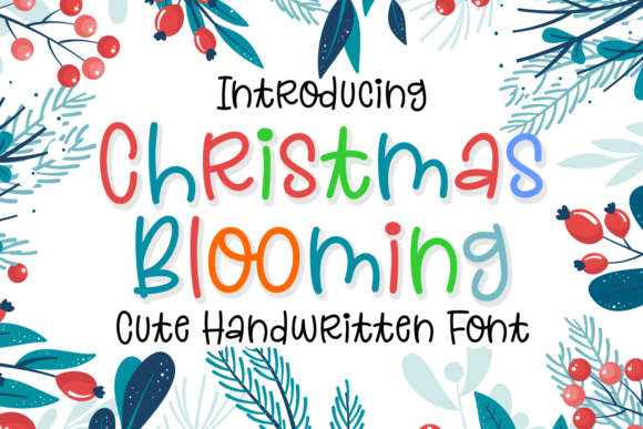Christmas Blooming: A Festive Display Font Review