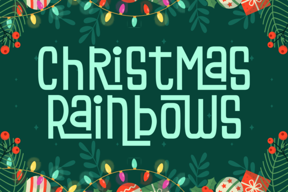 Christmas Rainbows: A Festive Display Font for Holiday Design