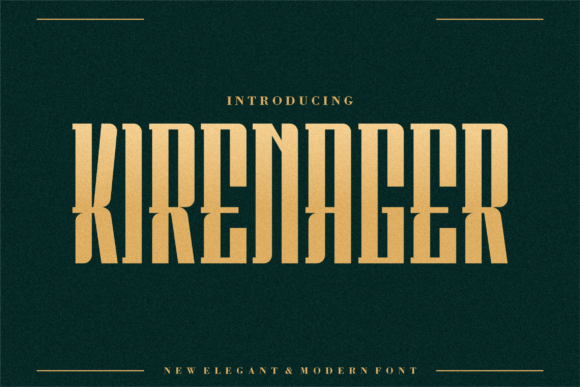 Kirenager: A Stylish Display Font for Your Brand