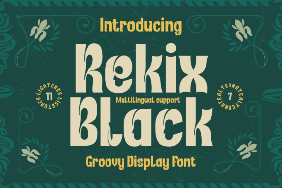 Rekix Black: A Retro Display Font for Editorial Design