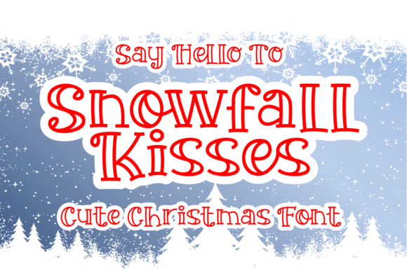 Snowfall Kisses: A Festive Display Font for Your Brand