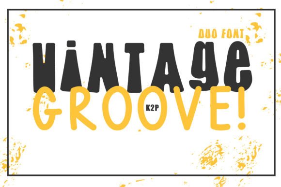 Vintage Groove Duo: A Retro Display Font for Makers
